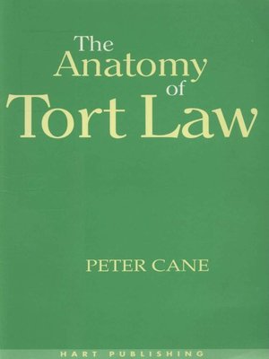 cover image of The Anatomy of Tort Law